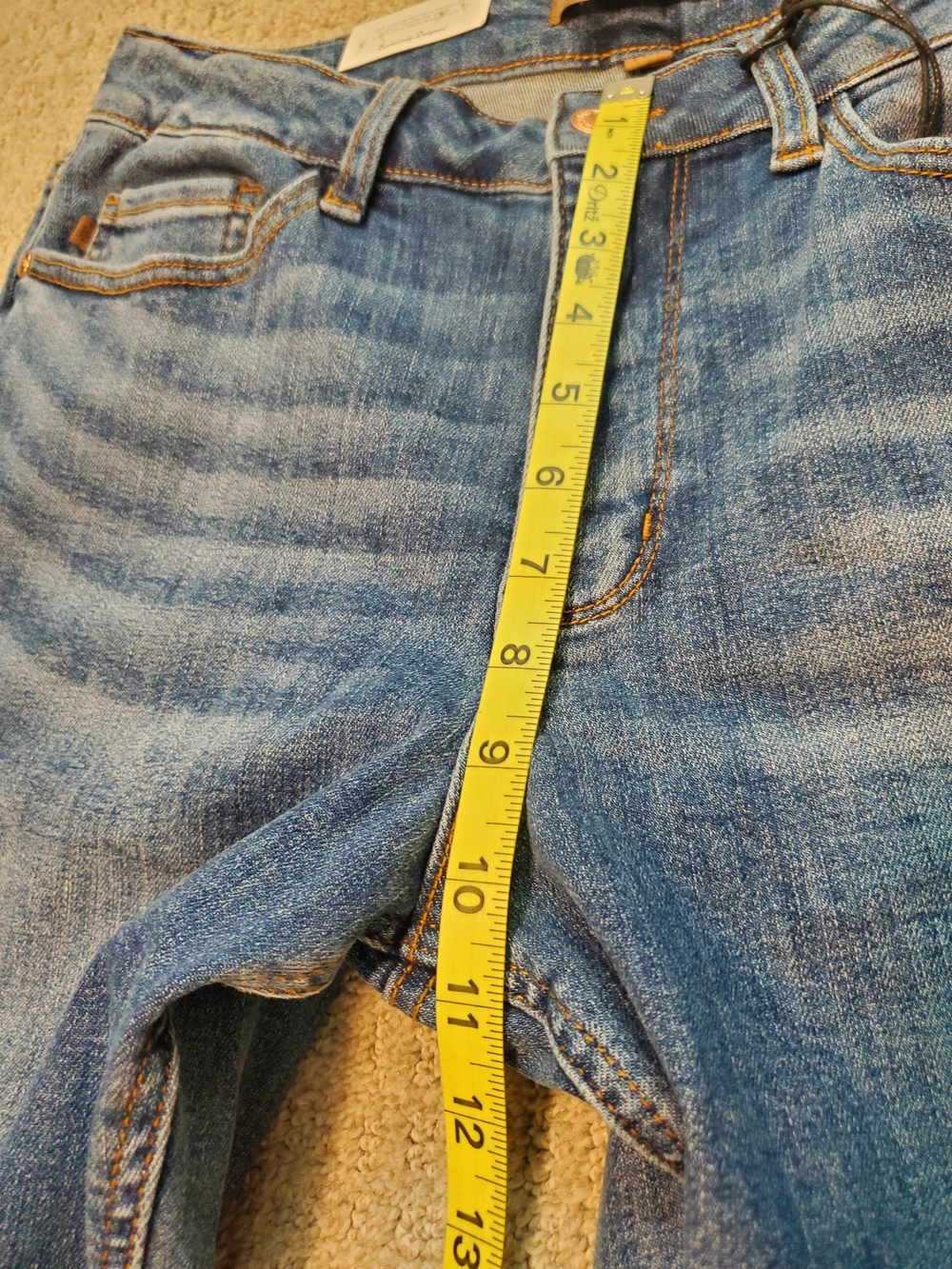 Judy Blue Flare Jeans Mid Rise Double Angle Seam  14W - Picture 9 of 10